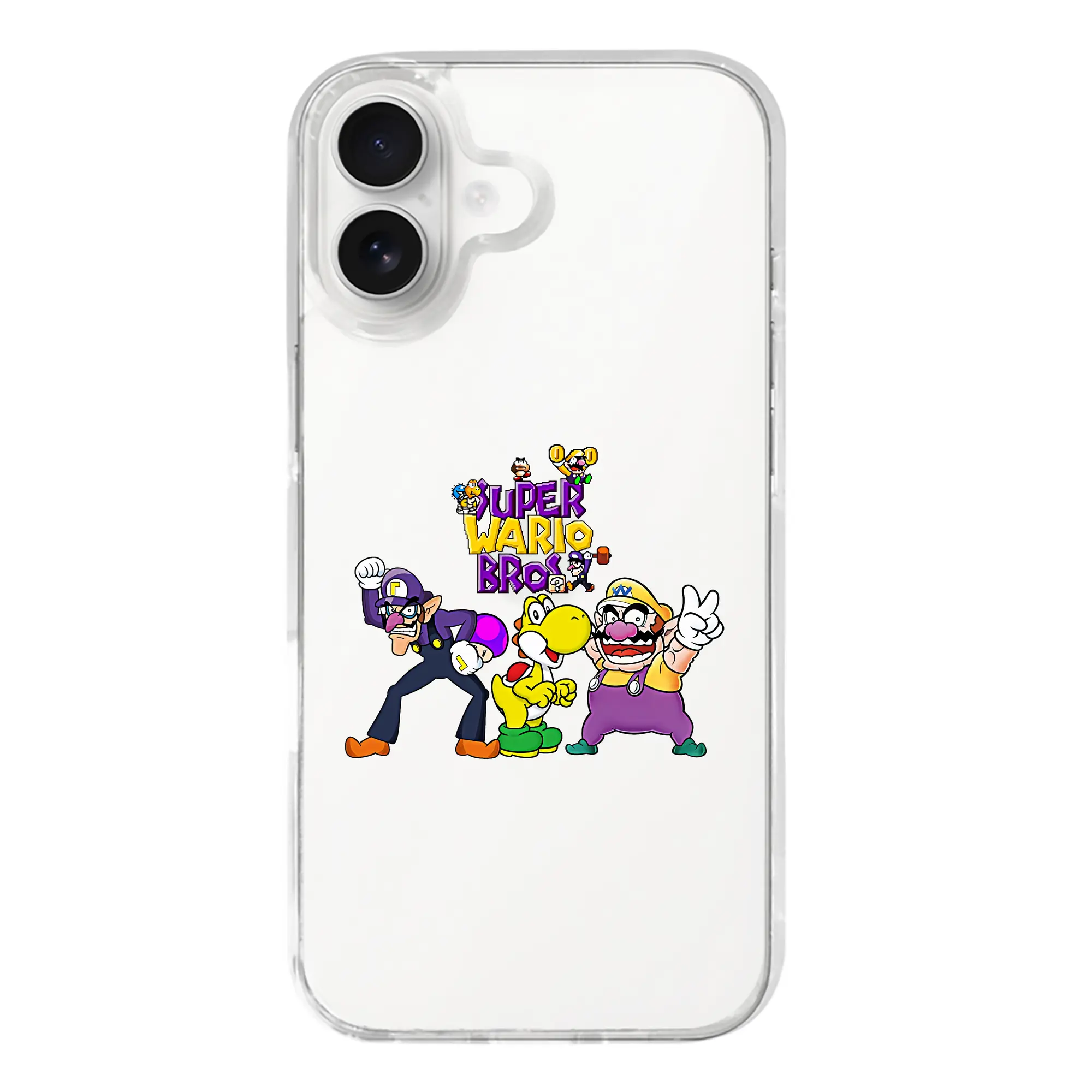 マリオ グッズ ワリオ - iPhone 17シリーズ 透明スマホケース – 薄型・耐衝撃・精密フィット保護カバー